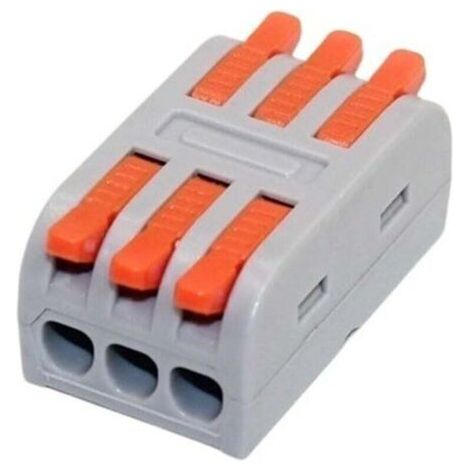 10 connecteurs de bornier d'éclairage électriques enfichables, connecteur compact de conducteur à écrou à levier, bloc de connecteur de câble (1/4)