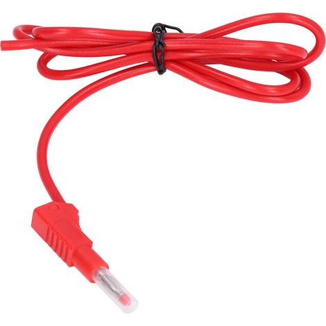 Câble de test banane, raccords en laiton de 4 mm, boîtier PE, kit 32 A 1000 V pour tests de puissance, rouge. (1/5)