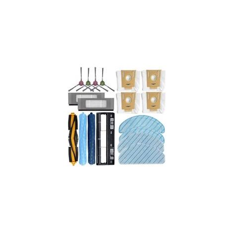 Kit d'accessoires pour aspirateur robot Ecovacs T8/T9 AIVI, comprenant une brosse principale, une brosse latérale, une serpillière et un filtre. (1/5)