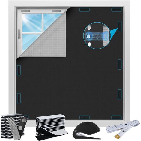 Magnétique Store Occultant 145x200CM Store Occultant sans Percage  100% Occultation Sans Perçage avec Fixation Magnétique, Idéal pour Fenêtre de toit, chambre de bébé, grenier (1/5)