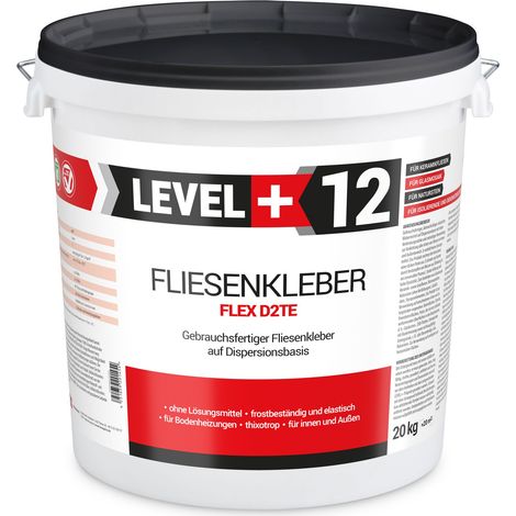 LEVEL+ Fliesenkleber Fertig Dispersionkleber Flexmörtel L+12 - 20KG