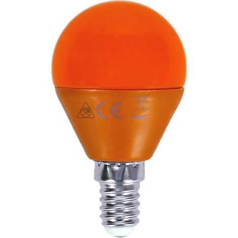 Lampadina Led E14 G45 a sfera 4W Arancione Aigostar (1/3)