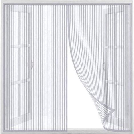 Moustiquaire - Magnétique - 120x120cm - Maille Ultra Fine - Fermeture Automatique - Blanc (1/4)