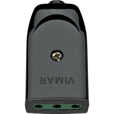 VIMAR - 00221 2P+T 10A P11 Axialsteckdose, schwarz