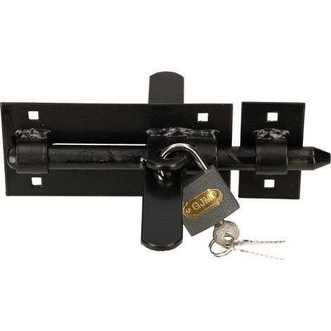 KOTARBAU Verrou à boulon 150 mm avec cadenas double face en acier