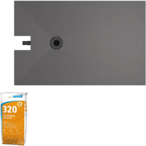 Wedi – Receveur de douche à carreler 140 x 90 cm – Bonde intégrée – Mousse XPS 100 % étanche – Installation simple et rapide