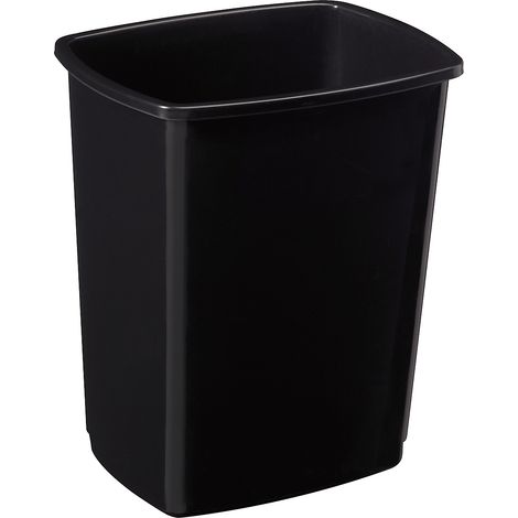 Corps de poubelle plastique Clap, sans couvercle - 50l - noir (1/2)