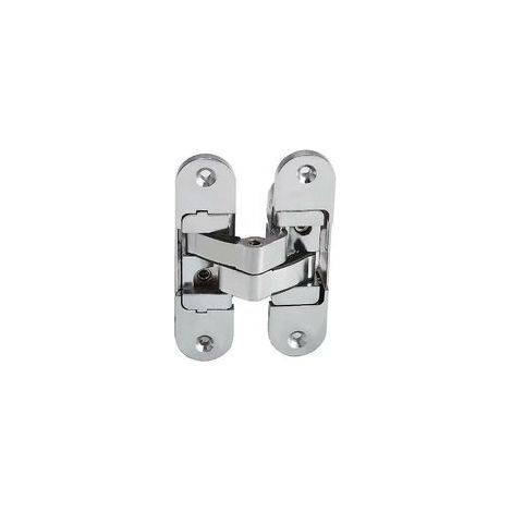 Unsichtbares 3D-Scharnier. Satinierter Edelstahl. 2 Stück, 23 x 95 mm (links + rechts). (1/5)