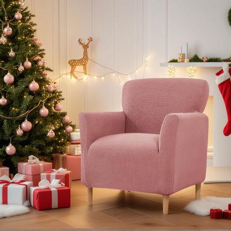 Housse de Fauteuil Ultra-Élastique en Tricot avec Accoudoirs, Housse de Protection pour Canapé et Fauteuil de Salon Contre Taches, Poils, Facile à Installer