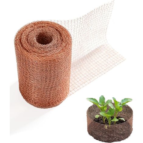 Filet Cuivre Anti Limace Et Escargots, Clôture pour Jardin, Bande De Cuivre, Collerette pour Plate-Bande Surélevée (1/5)