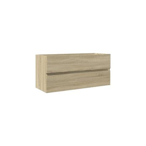Armoire de lavabo de salle de bain chêne sonoma 100x38,5x45 (1/5)