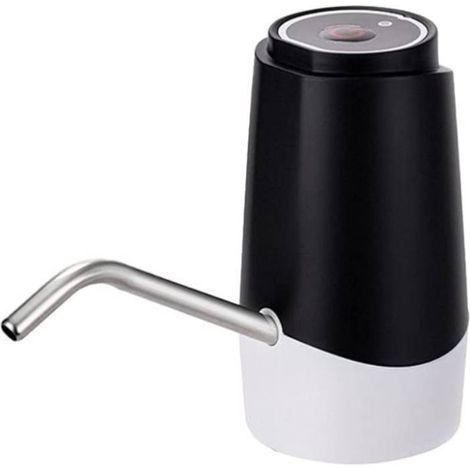 Accesorios para dispensador de agua, bomba de agua eléctrica portátil, dispensador de agua universal, bomba de agua recargable por USB para botellas de 2 a 5 galones con 2 boquillas de silicona. (1/3)