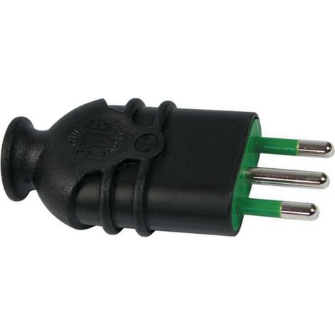 Spina Alta Resistenza 'Hi-Pro'  2P+T 10A - Colore Nero (1/2)