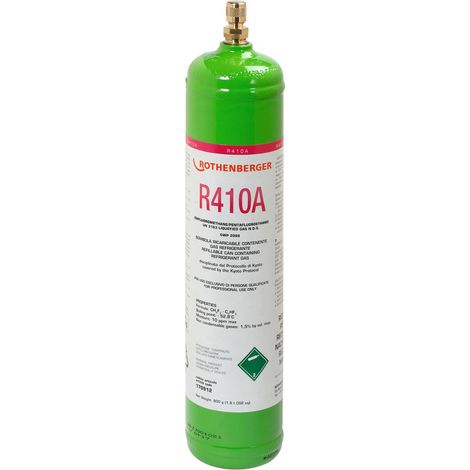 Rothenberger – Fluide frigorigène R410A 1L – Bouteille acier 40 bars – Pour systèmes de climatisation – 170912 (1/2)
