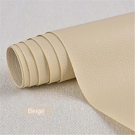 Beigefarbener, selbstklebender Lederreparaturflicken, 25 x 30 cm