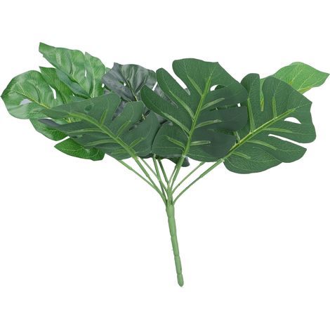 Feuille de Monstera Artificielle pour Décoration Murale Extérieure Jardin DIY (1/5)