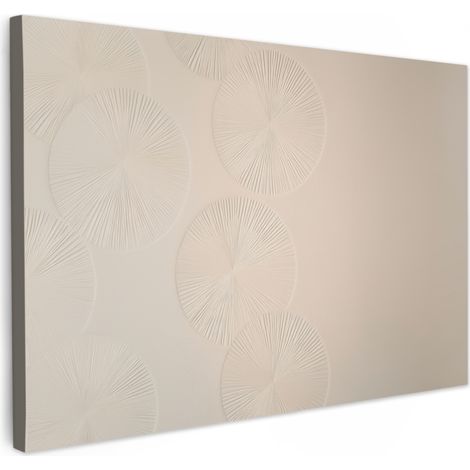 TABLEAU SUR TOILE Japandi - Beige - Moderne Toile Peinture Grand Format XXL 150x100 cm