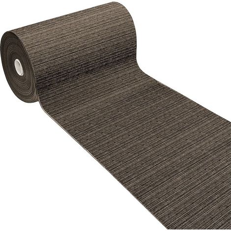 Tapis De Cuisine Coureur Antidérapant Absorbant Rayé Couleur Unie Marron - 54x240 Cm (1/4)