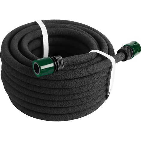 Tuyau d'arrosage flexible de 15 m pour l'arrosage, le nettoyage extérieur et le lavage des véhicules  pratique pour une utilisation sur les terrasses, dans les jardins et les garages.-AquaForge (1/5)