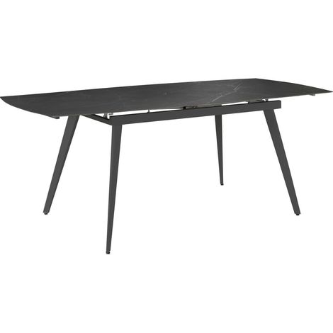 Tavolo Allungabile Nicolas con Piano in Sintered Stone Effetto Marmo Nero e Struttura in Metallo Antracite 140/200x90 cm - Nicolas (1/5)