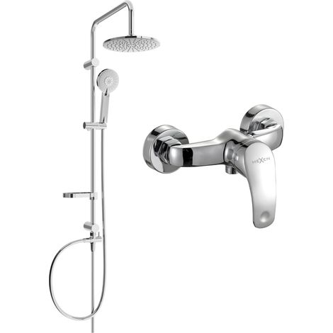 Mexen Carl set doccia esterno con soffione e miscelatore doccia Fabia, cromo - 746540240-00 (1/3)
