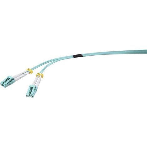 RF-5044054 fibre optique FO Câble de raccordement 2.00 m bleu turquoise [1x LC mâle - 1x LC mâle] 50/125 µ Multimode OM3 S557542 (1/3)