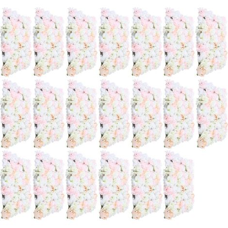 20 piezas de flores artificiales de seda para pared de rosas, como fondo para bodas, celebraciones, fiestas, fotografía