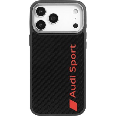 Funda MagSafe de fibra de carbono Audi R8 para iPhone 17 Pro Max - Negra