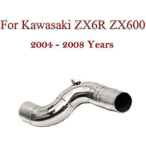 Sistema De Escape Para Motocicleta, Silenciador Medio De 51mm Para Kawasaki Zx6r 636 Zx600 Zx-6r 2004 - 2021( 2004-2008) (1/5)