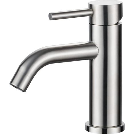 Einhebel-Waschtischarmatur, geräuscharme Badarmatur, Keramikkartusche, Edelstahlkorpus, moderne Ausführung. (1/5)