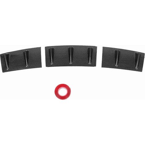 3 pièces Déflecteur de châssis universel noir Lèvre arrière Aileron de requin Diffuseur de lèvre pour Co (1/4)