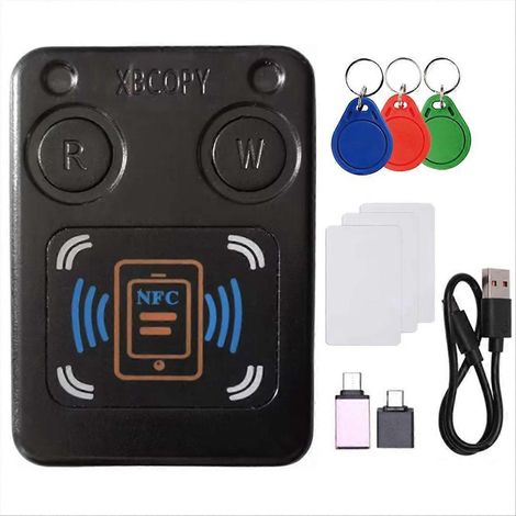 Lecteur/copieur de cartes à puce NFC RFID + 3 porte-clés/cartes UID CI 13,56M ID 125K 250K 375K, duplicateur de jetons RFID (1/5)