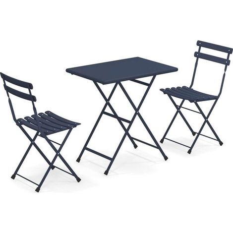 EMU Arc En Ciel Set 2 Chaises + 1 Table pliante Bleu foncé 48