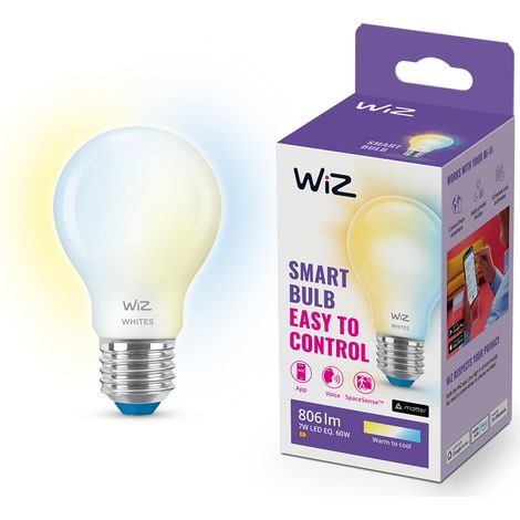 ampoule LED connectée Wi-Fi nuances de blanc E27, équivalent 60W, 806 lumen (1/5)
