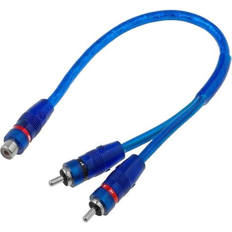Adaptateur Y RCA - 1 RCA Femelle 2 RCA Males - Double blindage