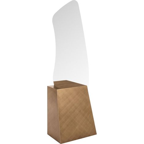 Miroir design doré effet brossé pour une décoration chic - doré effet brossé élégant (1/5)