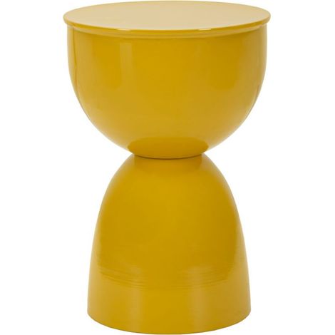 Table d'Appoint en Métal "Yao" 46cm Jaune Moutarde (1/5)