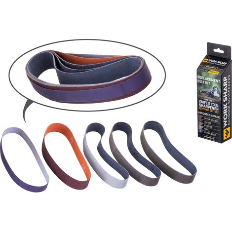 Work Sharp Abrasives - lot de 5 bandes d'affûtage pour Work Sharp Ken Onion Edition (1/2)