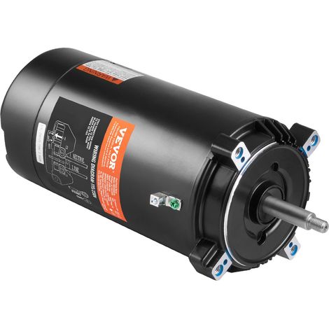 Moteur de pompe de piscine 1,5 CV 56J 115 V (13,6 A)/230 V (6,8 A) 3450 tr/min facteur de service 1,3, condensateur 90 μF/250 V moteur de remplacement à bride ronde à rotation CCW pour piscines (1/5)