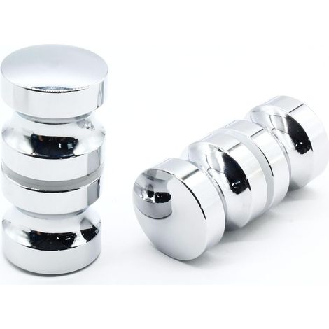 2 PCS Poignée Porte Douche en Acier Inoxydable Bouton Porte de Douche Rond Poignée de Porte Douche en Verre Bouton de Porte Coulissante Inox pour Salle de Bain Cuisine Maison Bureau Hôtel (1/5)