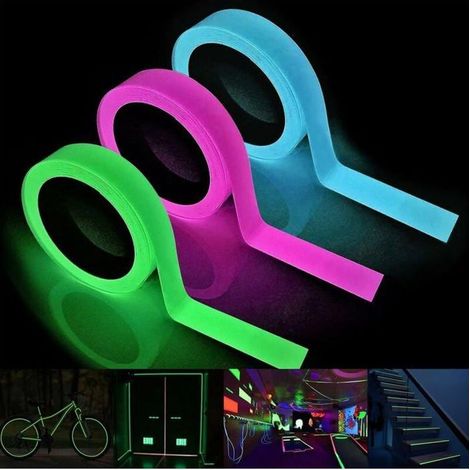 Online Store - Ruban Autocollant Fluorescen, 5M2CM Glow in The Dark Tape, Bande Réfléchissante, pour décorer la scène, Le Garage, Les (1/5)