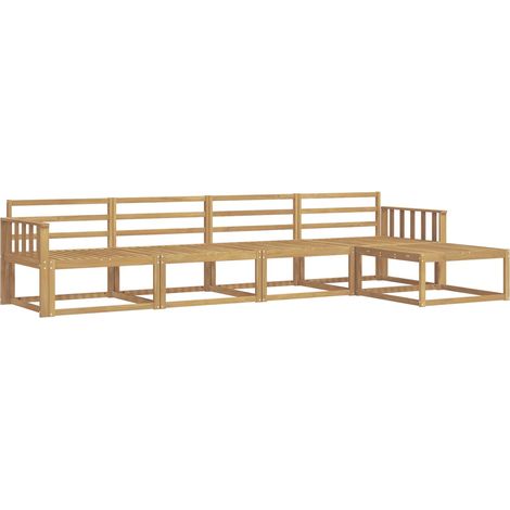 Set di divani da esterno 5 pcs Bianco 329 x 162,5 x 73 cm vidaXL