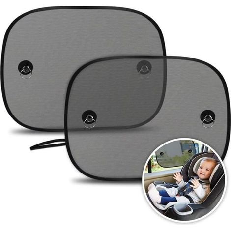 Sonnenschutz fürs Auto – 44 x 36 cm – UV-Schutz – Nylongewebe – Einfache Montage (1/4)