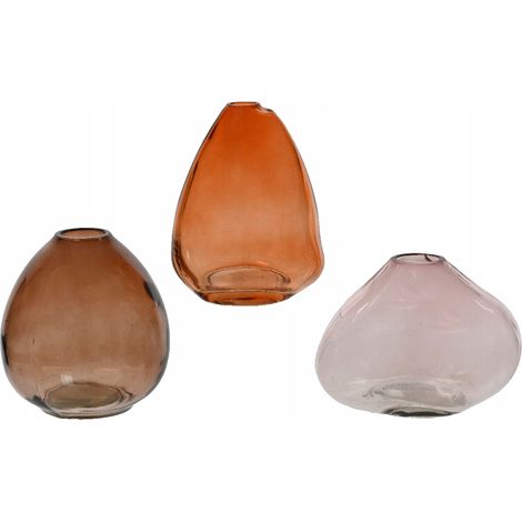 Jarrón de cristal para flores decorativas 10,5 x 9 cm 1 ud.