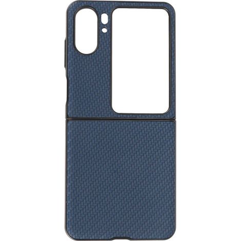 Faltbare Schutzhülle mit Carbonfaser-Textur für Oppo Find N2 Flip, blaue stoßfeste Hülle (1/5)