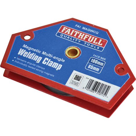 Faithfull AMC1187 Welding Magnet Quick Clamp – 100 x 65mm, Heavy-Duty Magnetic Clamp for Welding and Metalwork