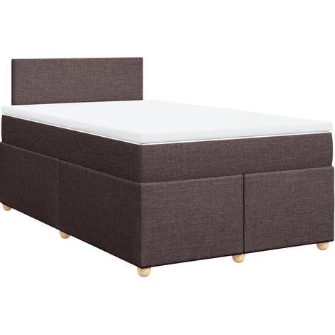 Maison Exclusive - Giroletto a Molle con Materasso Marrone Scuro 120x190cm Tessuto (1/5)