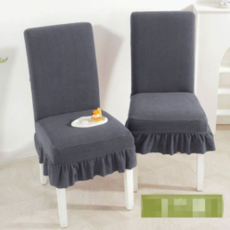 Housse de chaise universelle 2 pièces housse de chaise extensible housse de chaise housse de tabouret housses de chaise de salle (1/5)