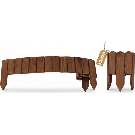 Rollborder Bogateco Bois Brun 10x112 cm Bordure de Jardin (1/5)