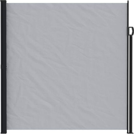 Rideau latéral rétractable, gris, 600 x 220 cm, polyester. (1/5)